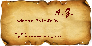 Andresz Zoltán névjegykártya