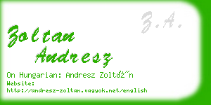 zoltan andresz business card